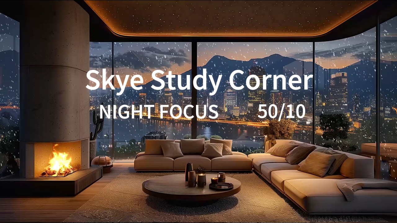 Night Focus Series🚀 3 Hours🚀 | Pomodoro 50/10 | Rain Ambience | With Countdown