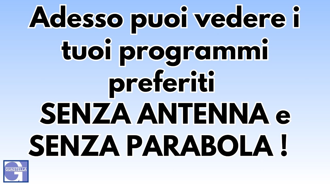 Ricezione dei canali TV senza antenna e senza parabola