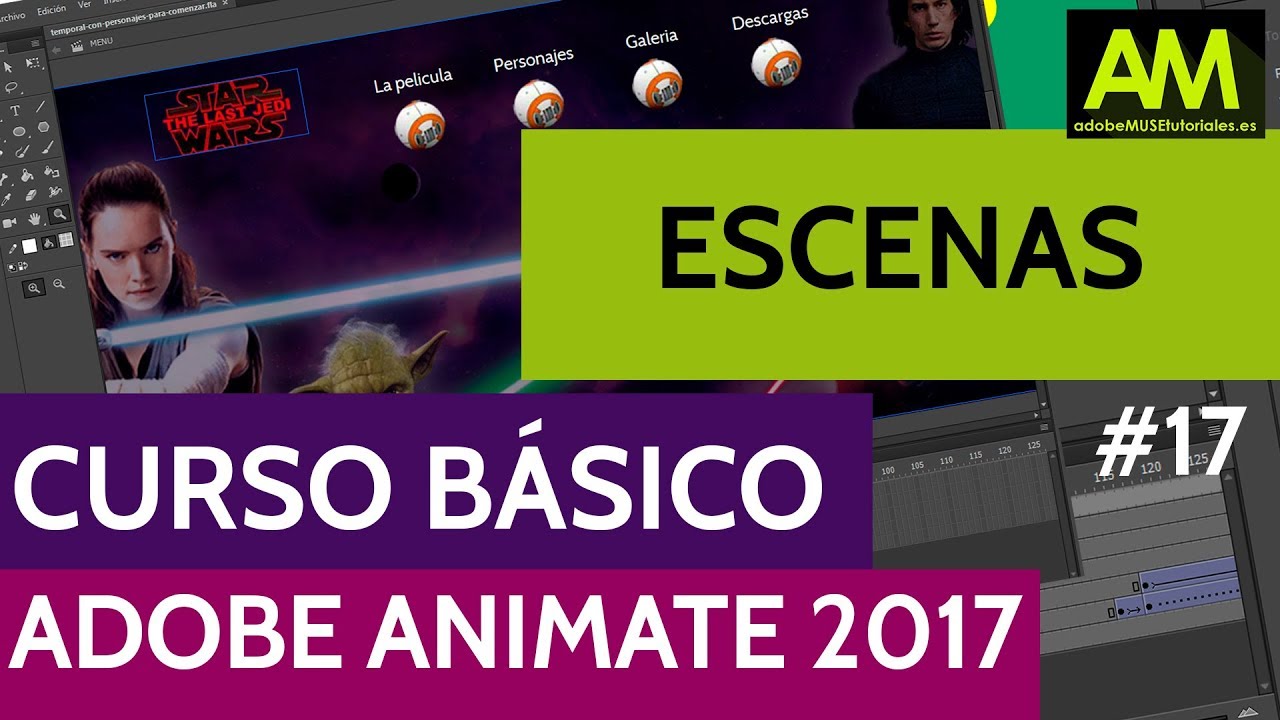 ADOBE ANIMATE CC | Usar ESCENAS