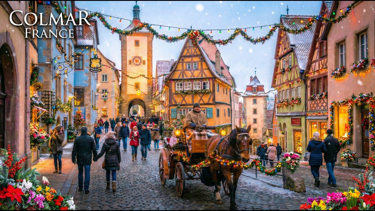 Colmar's Enchanting Christmas Markets Captured in 4K | France Travel