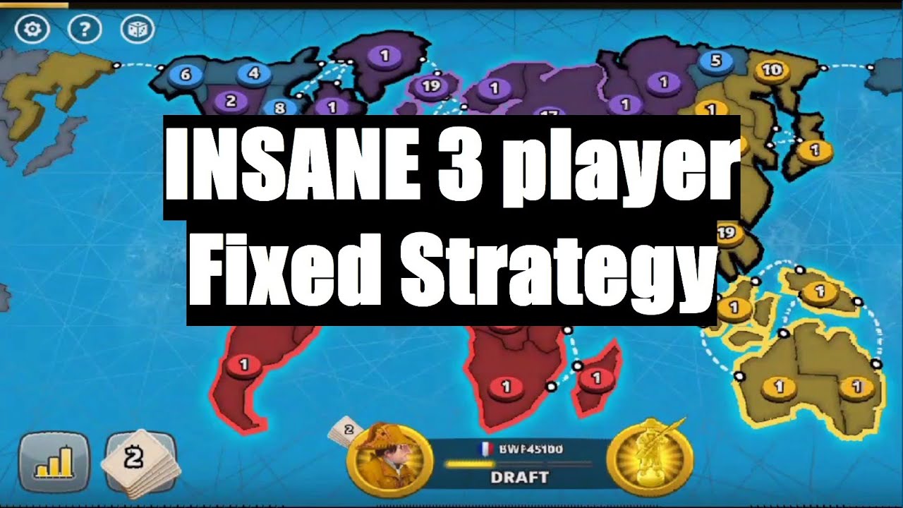 GM-TOP 500 #5 HOW TO WIN RISK FAST | INSANE 3 player Fixed Strategy | RISK: Global Domination
