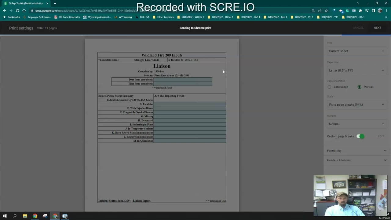 SitRep Toolkit (7 - ICS 209)
