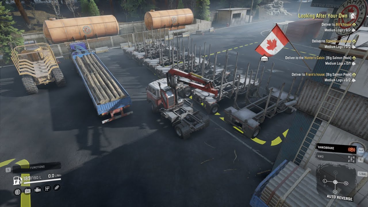 SnowRunner - Loading and packing the 21 medium logs.