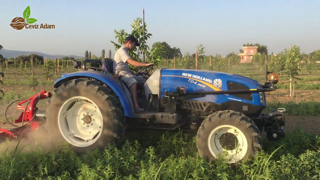Chandler Ceviz Bahçesi Rotovatör Uygulaması 5 - New Holland TD4B 90 4WD