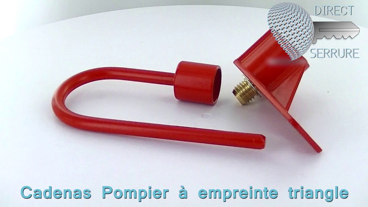Cadenas Pompier &agrave; empreinte triangle _ Direct-Serrure.fr