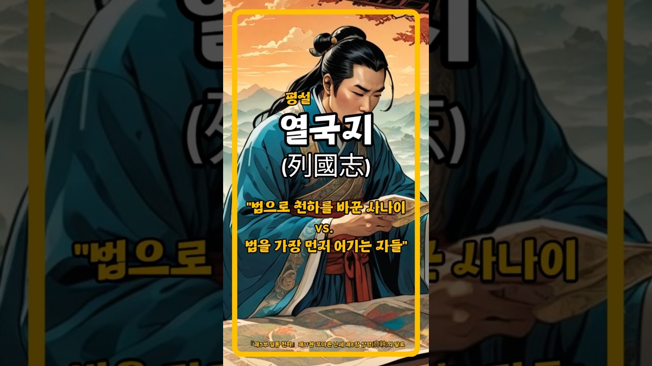 법으로 천하를 바꾼 사나이 vs  법을 가장 먼저 어기는 자들 #열국지  #전국시대