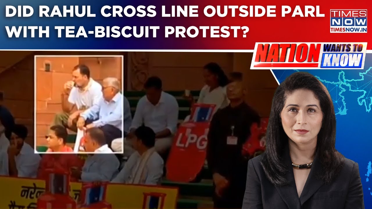 Leader Of Opposition Rahul Gandhi’s Tea-Biscuit Protest: Political Theatre On Parliament Steps?