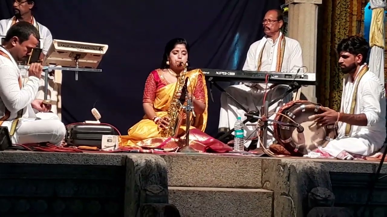 Bharathi Gopal saxophone Ambalapady temple on Mahanavami
