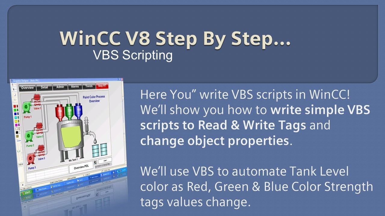 WinCC v8.0 Шаг за шагом 14: создание сценария VBS в редакторе сценариев VBS 👨&zwj;💻 #winccguru