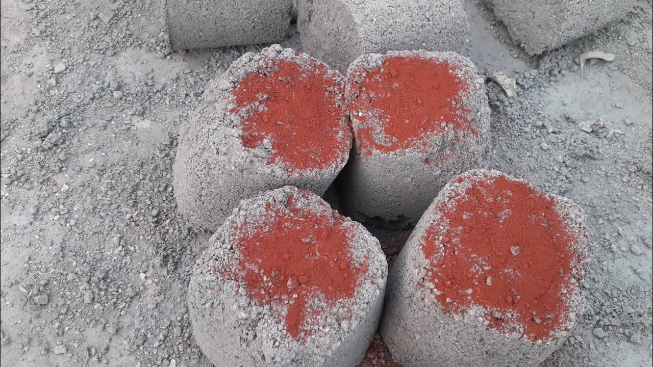 New asmr video of Crunchy gritty shapes coated with red powder floor crumbling💤😴+Wet crumbling💦💦