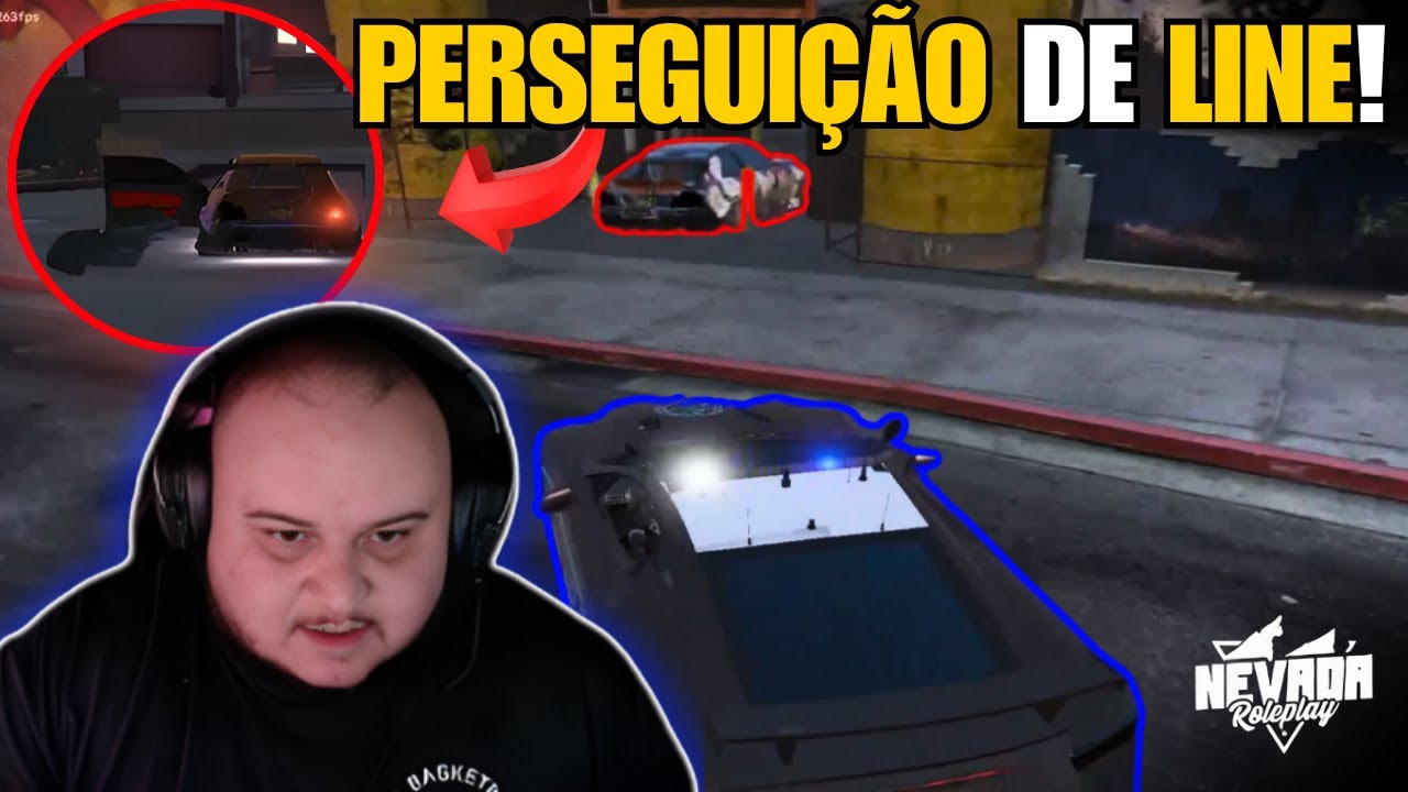 PERSEGUI UM CARA DANDO FUGA DE LINE! AMASSEI GTA RP