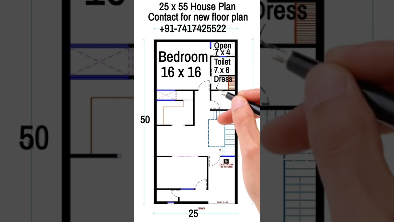 25 X 55 House design | 1BHK Set | Facility Zone |  #shorts #housedesign #houseplan #ytshorts#ghar