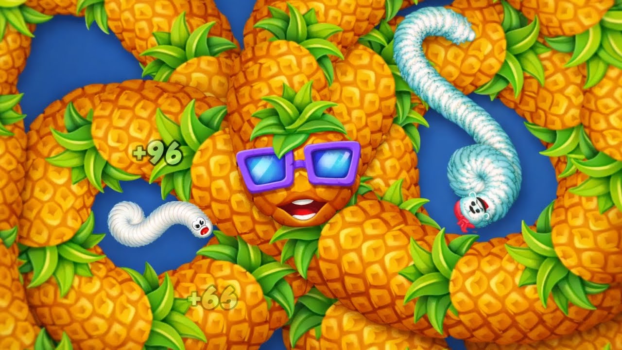 🐍 WORMS ZONE.IO Hungry snake in top gameplay 69 Biggest Pineapple Trap EVER 🍍🔥 | Worms Zone Gameplay