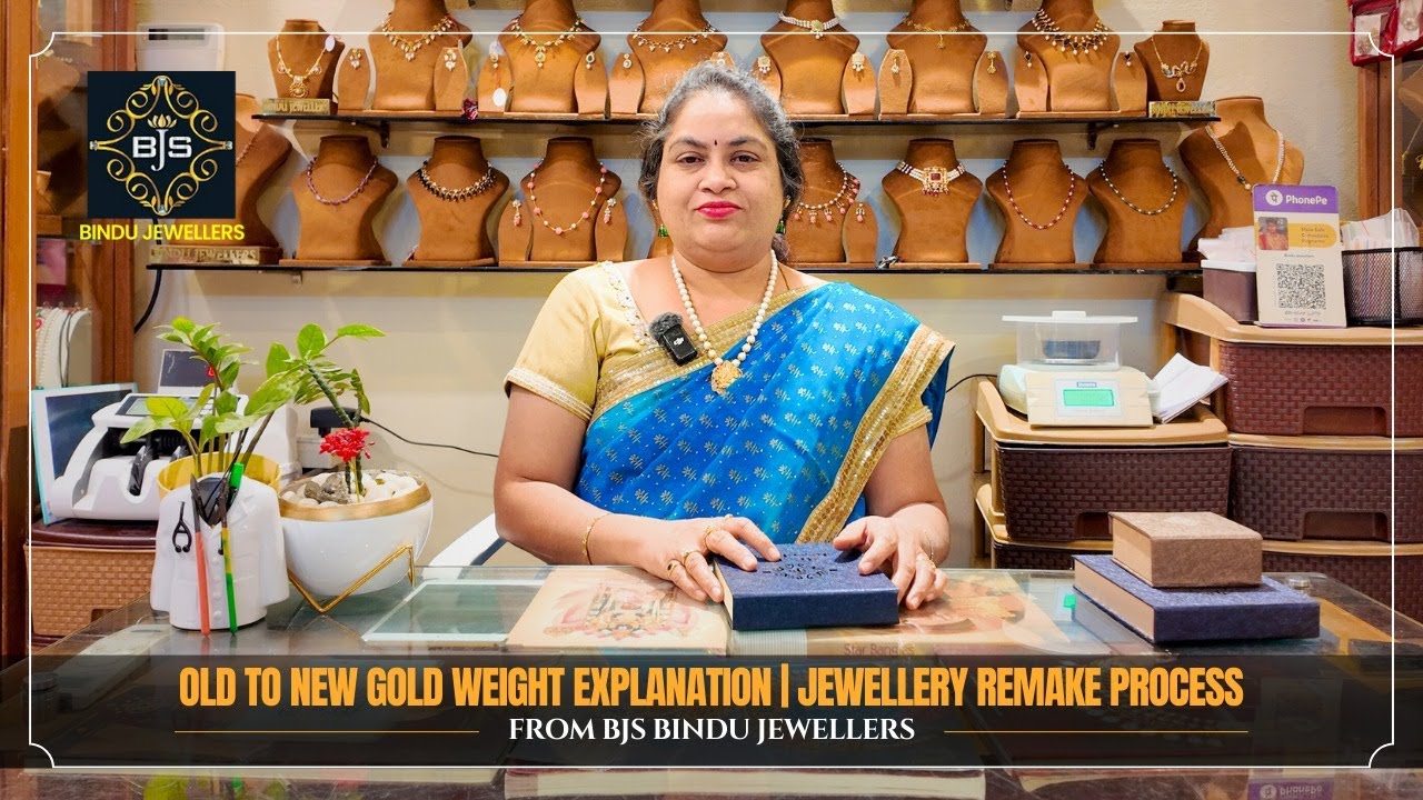 76.  Old to New Gold Weight Explanation   Jewellery Remake Process   BJS Bindu Jewellers   #bjsbindu