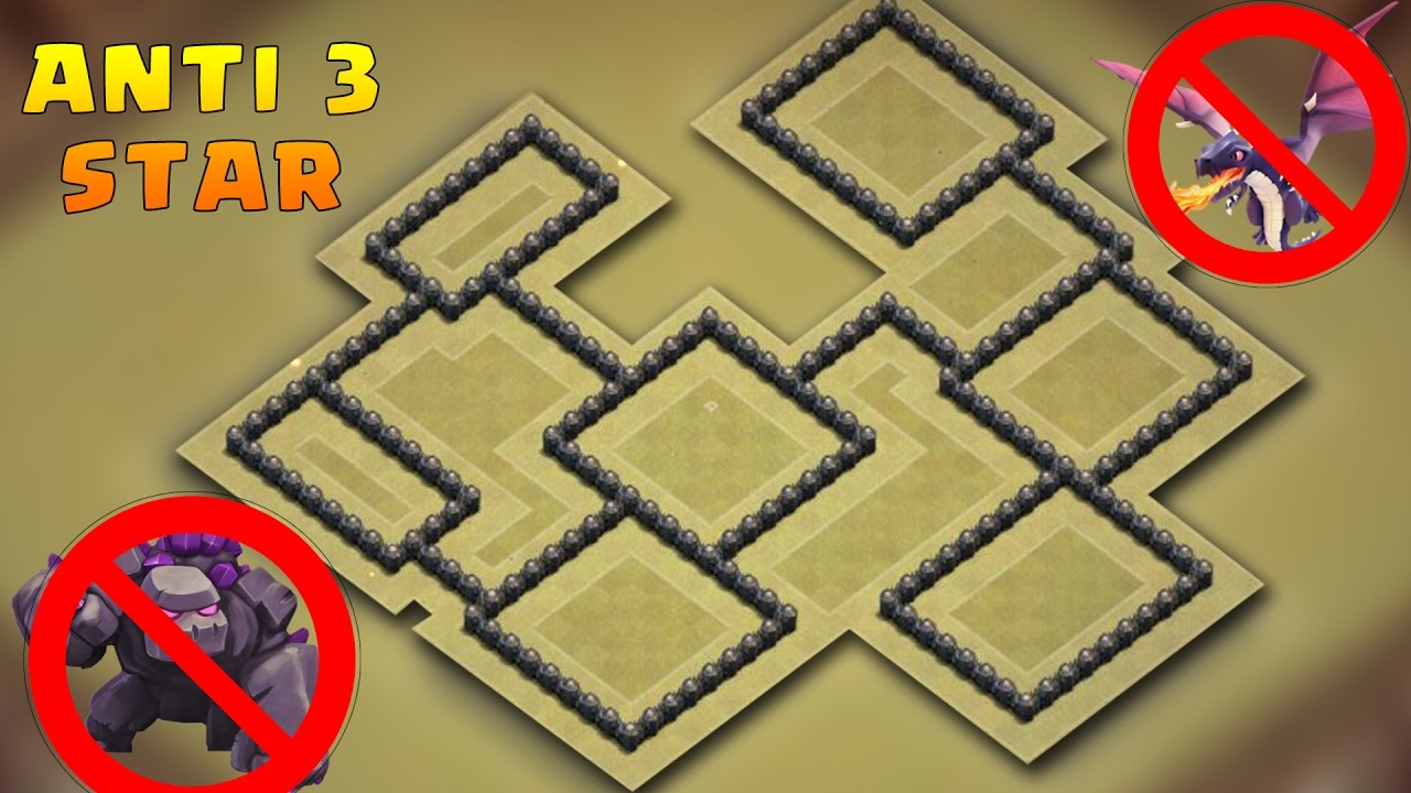 Town Hall 8 Anti 3 stars War Base 2017 | CoC Best TH8 War Base 
