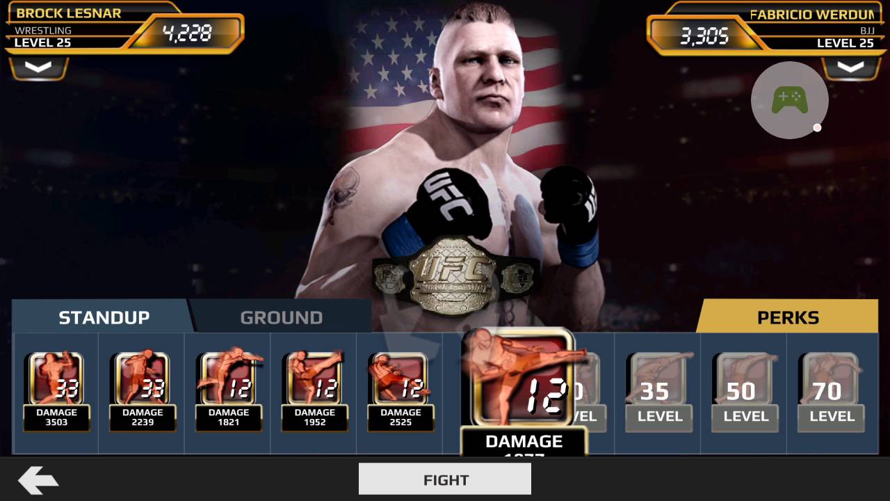 UFC Mobile Fighter Showcase Brock Lesnar