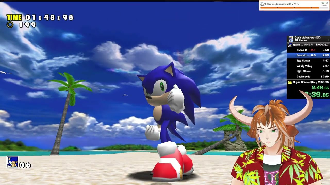 SADX broke twise so i gave up and went to the chao garden instead
