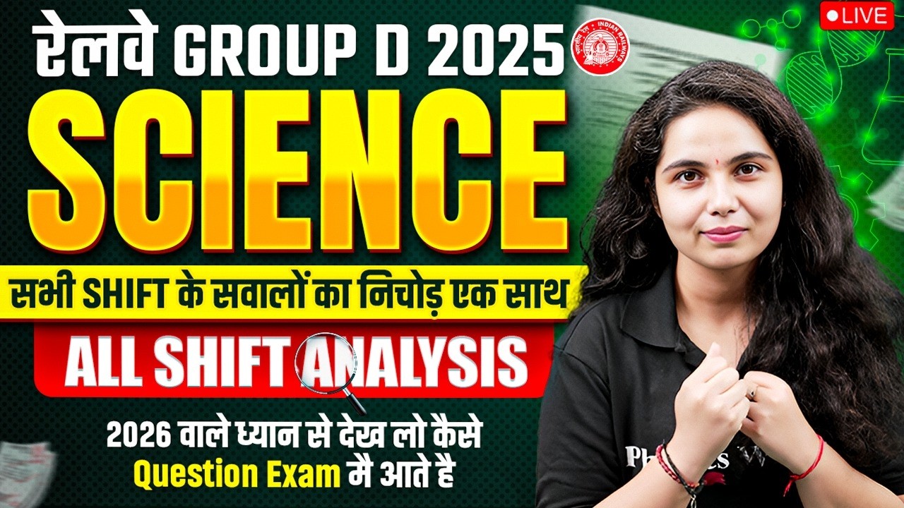 RRB Group D Science Exam Analysis 2025 | RRB Group D Science Exam Review 2025 | By Muskan Ma'am