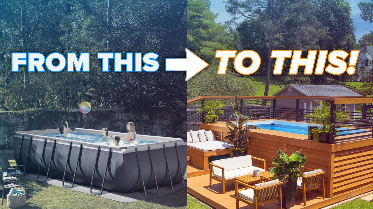 DIY Above Ground Pool, Deck and Saltwater System!