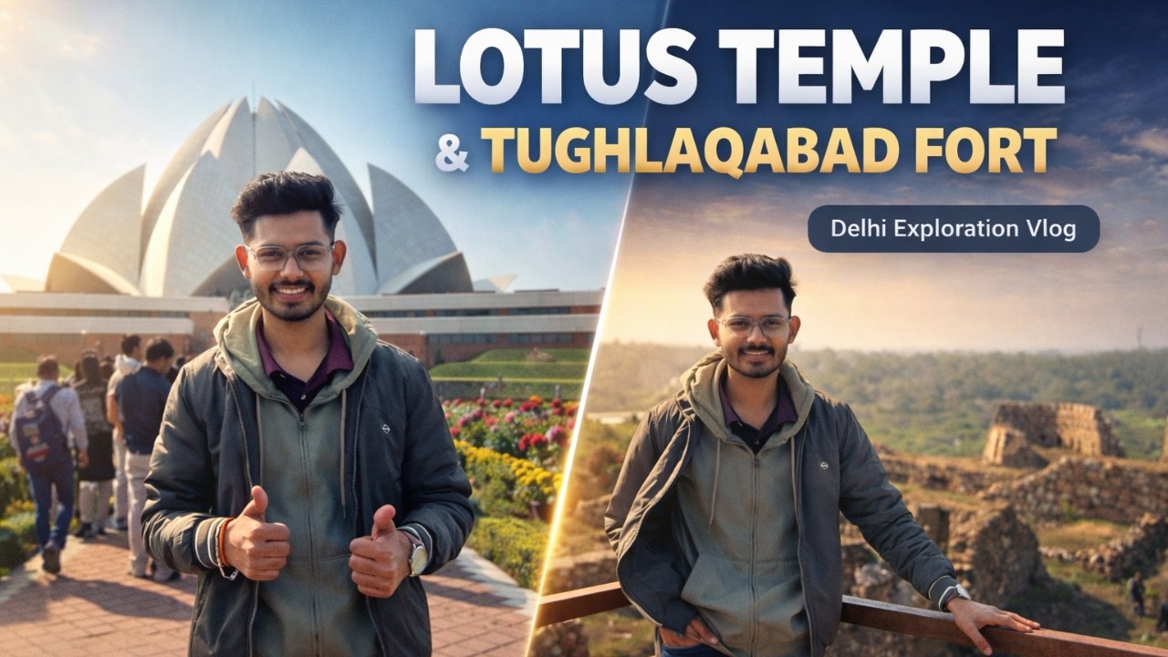 Lotus Temple and Tughlaqabad Fort😍❤️ #lotustempledelhi #tughlaqabadfort #devendadarwal #explore