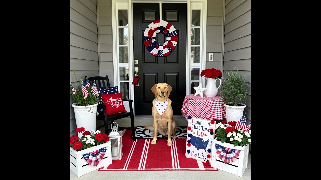 Where Freedom Feels Like Home: Cozy Patriotic Porch Inspiration | 4 July of July | July Crafts