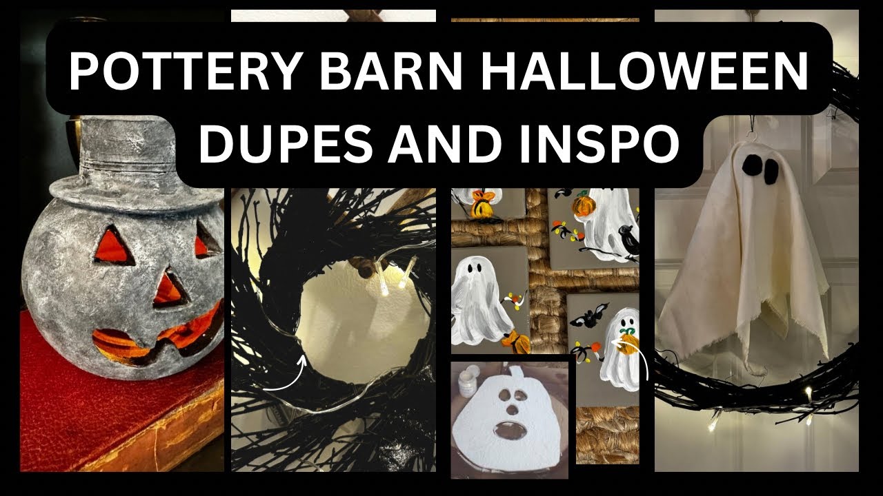 Spooky Pottery Barn Inspired Halloween Decor using Thrift Store Finds-Five Easy Projects