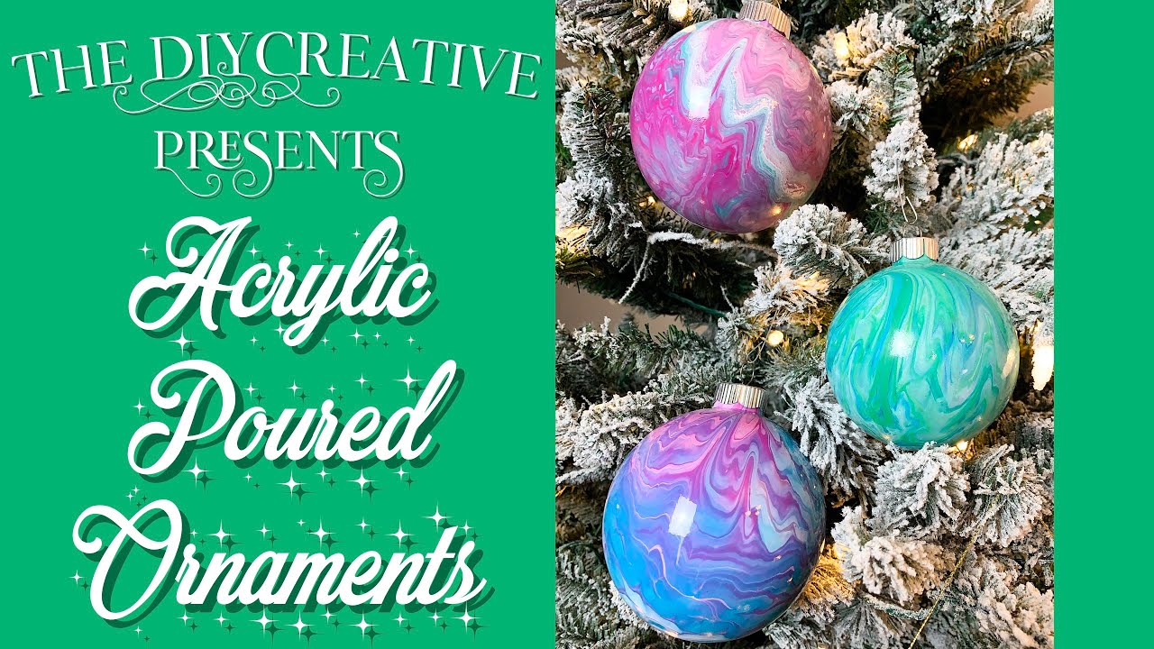 How to Create Beautiful Acrylic Paint Pouring Ornaments!!! DIY Christmas