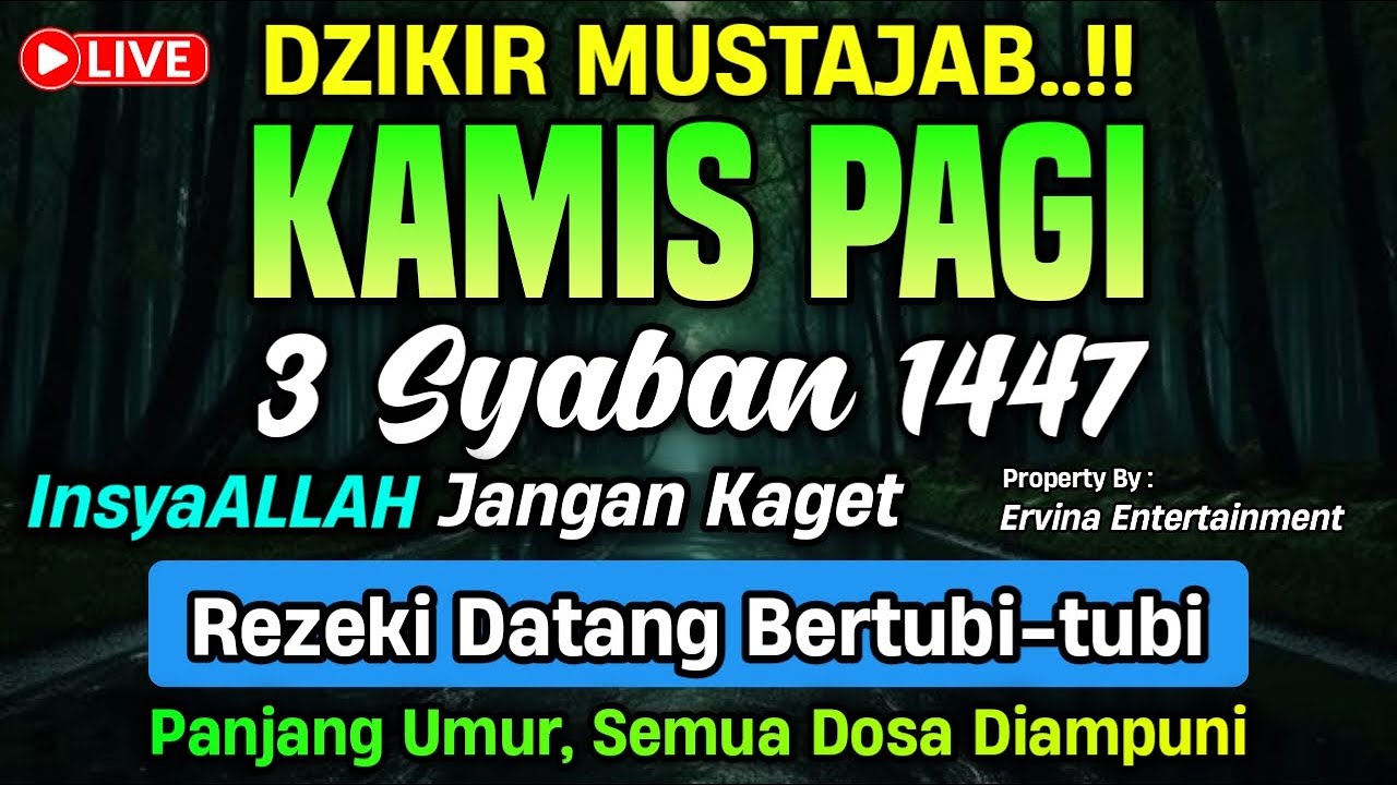 DZIKIR MALAM KAMIS MUSTAJAB.! Pengampunan Dosa, insyaAllah Rezekimu Mengalir Deras | DZIKIR MALAM