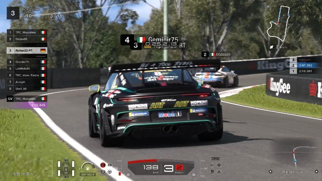 GT7-3 posto🏁-🇮🇹Campionato Porsche supercup sprint1/2,settima gara, circuito Mount Panorama,Australia