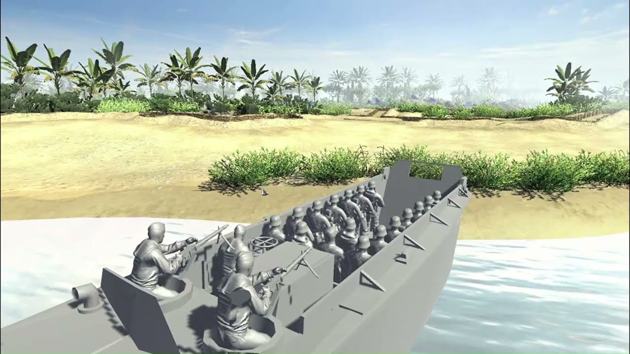 Men of War Army Men : Plastopian Wars Surpise Grey Landing at Sorren Beach !