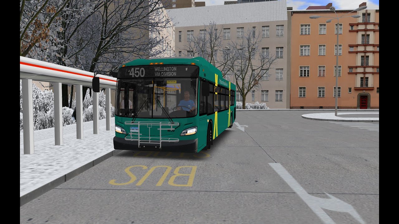 Omsi 2 Cayuga City, Route 450 Wellington via Division  (Snow Scenery)