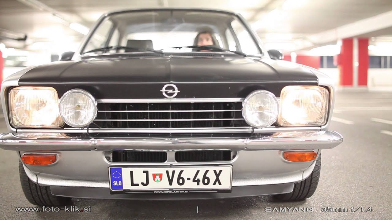 Opel Kadett C 1974 - garage drive and drift filmed with Samyang Lens