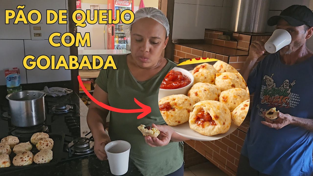 Pão de Queijo com Goiabada | Receita Caseira Fácil e Irresistível 😋#roça