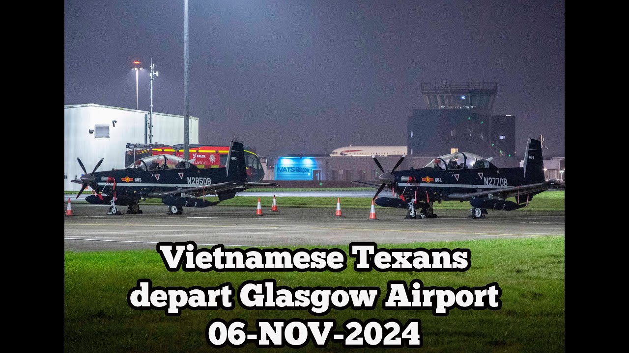 Vietnam AF T-6 Texan II delivery via Glasgow - The Departure