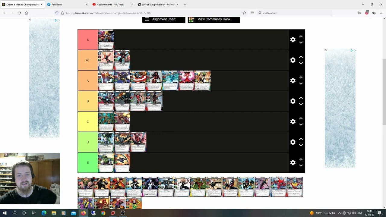 Tier List 2022 [Marvel JCE TV]