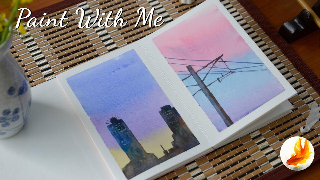 #5 Discover the secret to painting beautiful watercolor sunset in a simple way