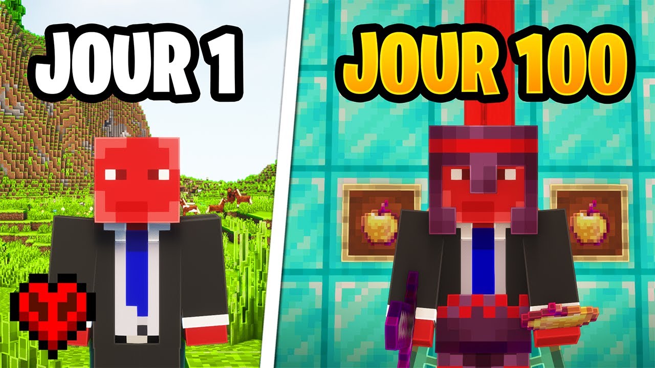 J'ai surv&eacute;cu 100 JOURS sur Minecraft Hardcore (Une nouvelle fois)