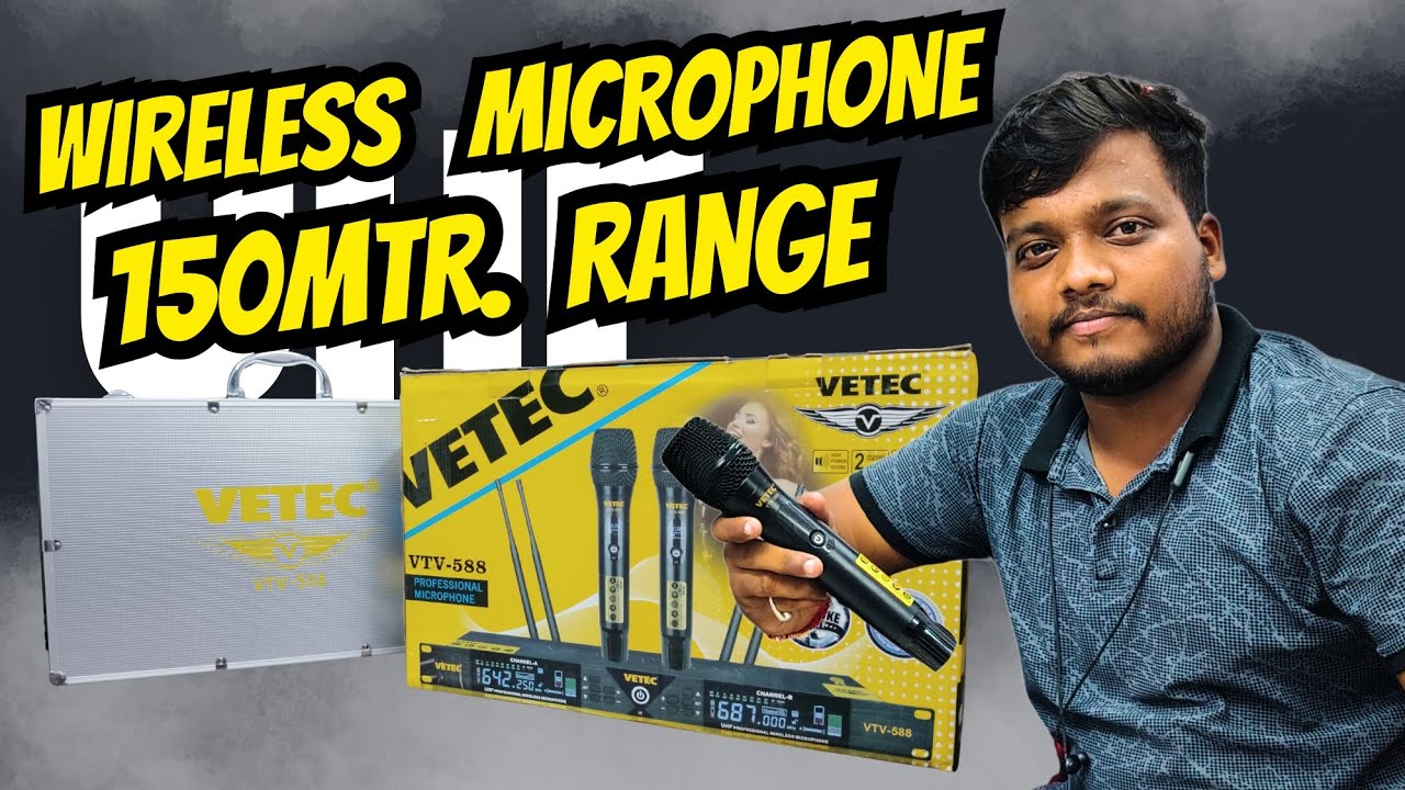 Vetec VTV-588 Wireless Microphone ! 150Mtr. Range ₹9???