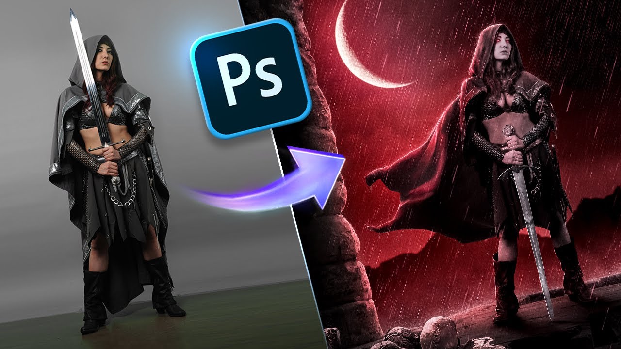 Red Moon Warrior - Photo Manipulation Tutorial