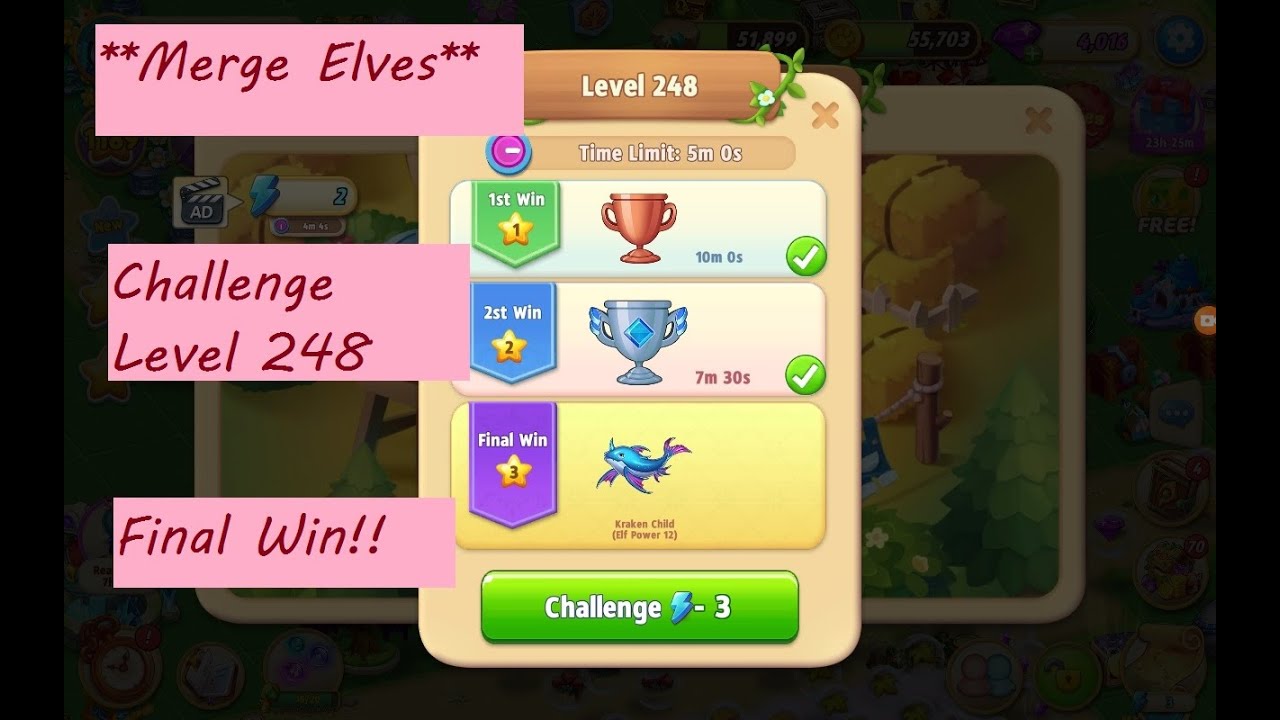 Merge Elves *Challenge Level 248* Final Win!