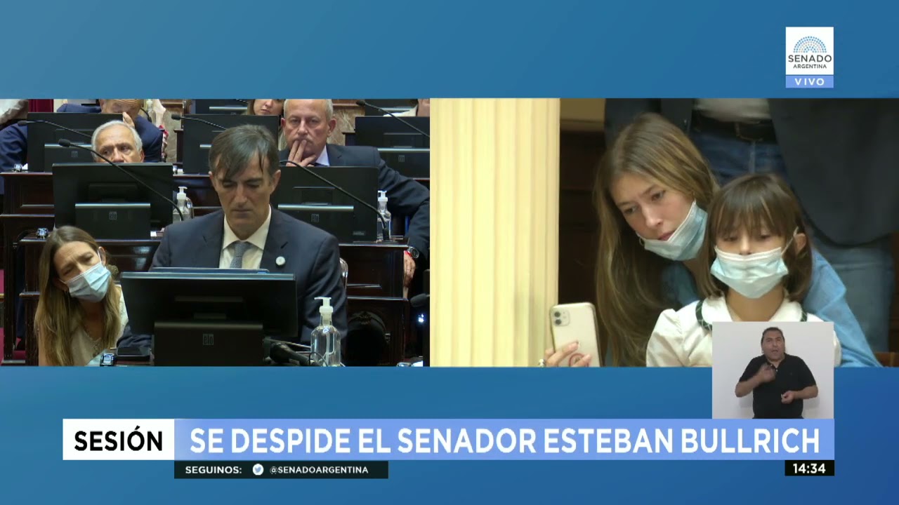 La emotiva despedida de Esteban Bullrich en el Senado nacional