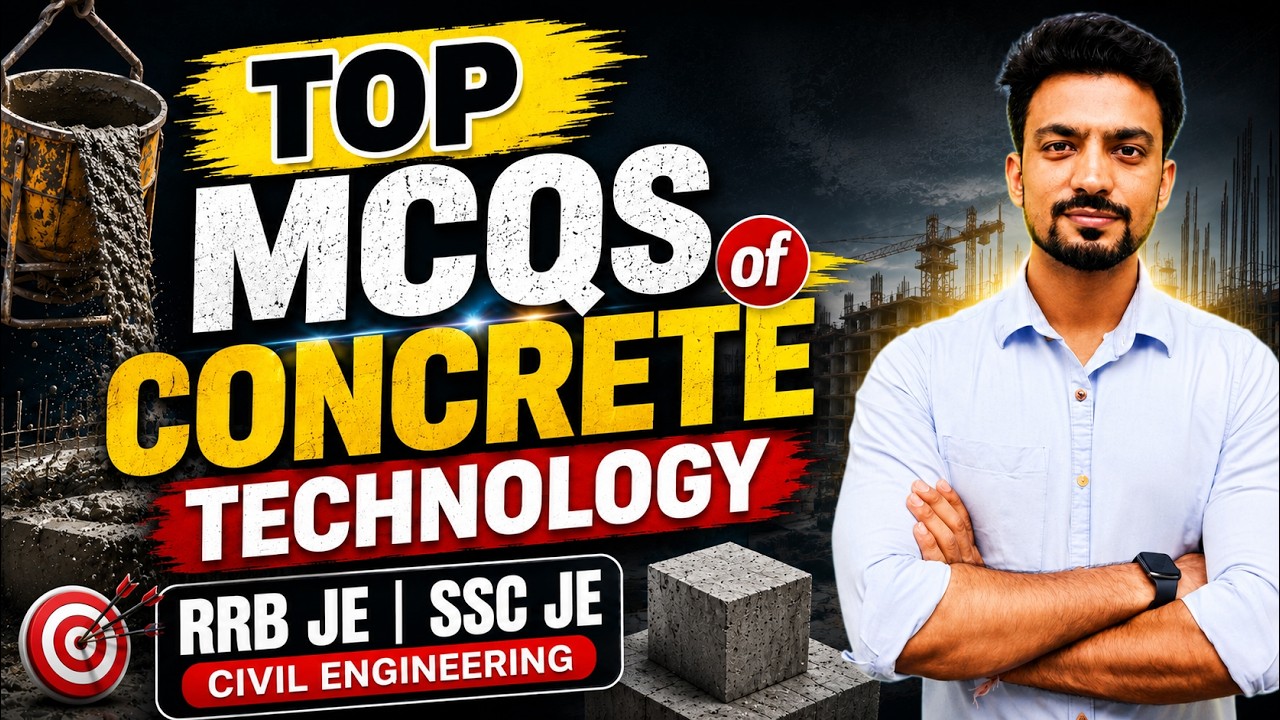 8:15 PM ⚡Rapid Fire MCQs of Concrete Technology | PYQs + Concepts | Civil Engineering
