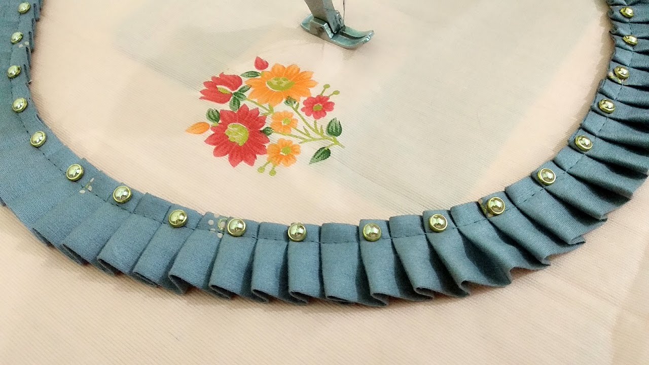 Boat Neck Design with Frill | Frill Neck Design making | Reet Designs