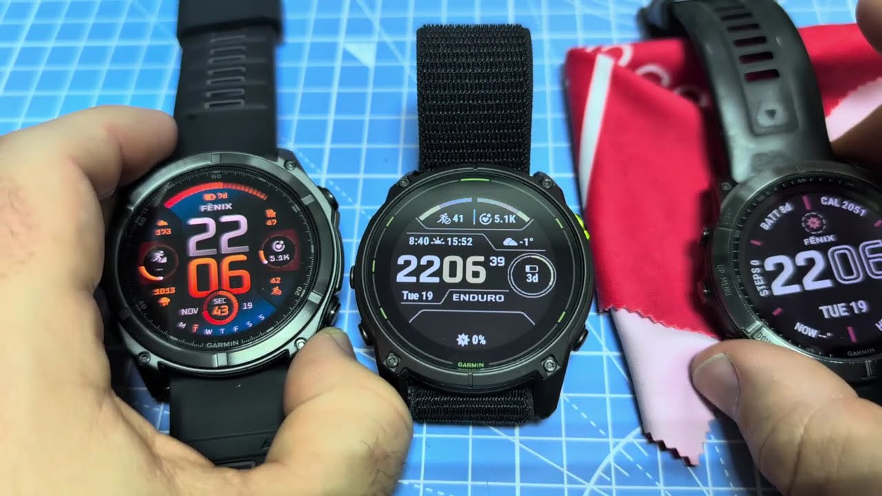 Garmin Fenix 8 vs Fenix 7 vs Enduro 3 comparison