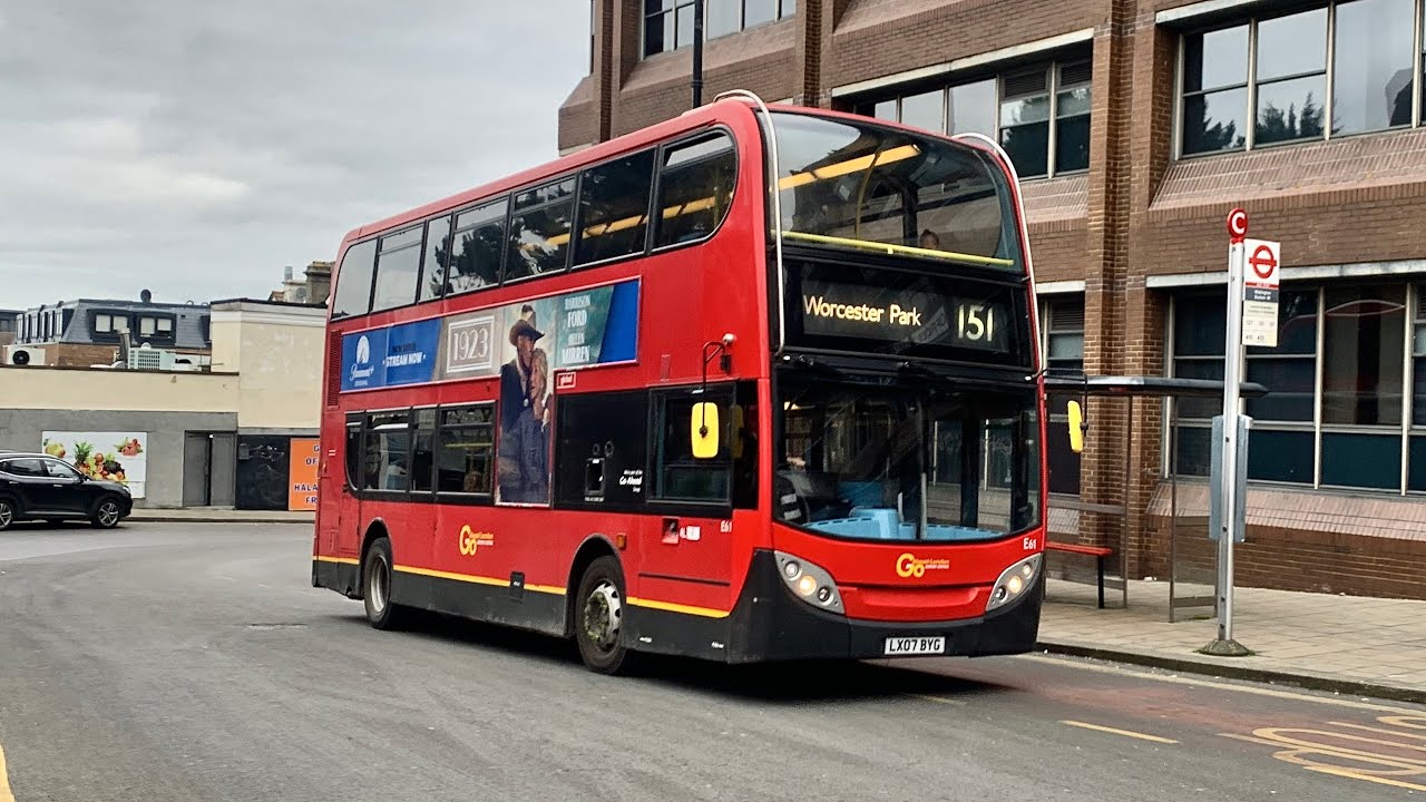 Bus Journey: Go Ahead London Bus Route 151 - (E61, LX07BYG) | ADL Enviro400 Trident