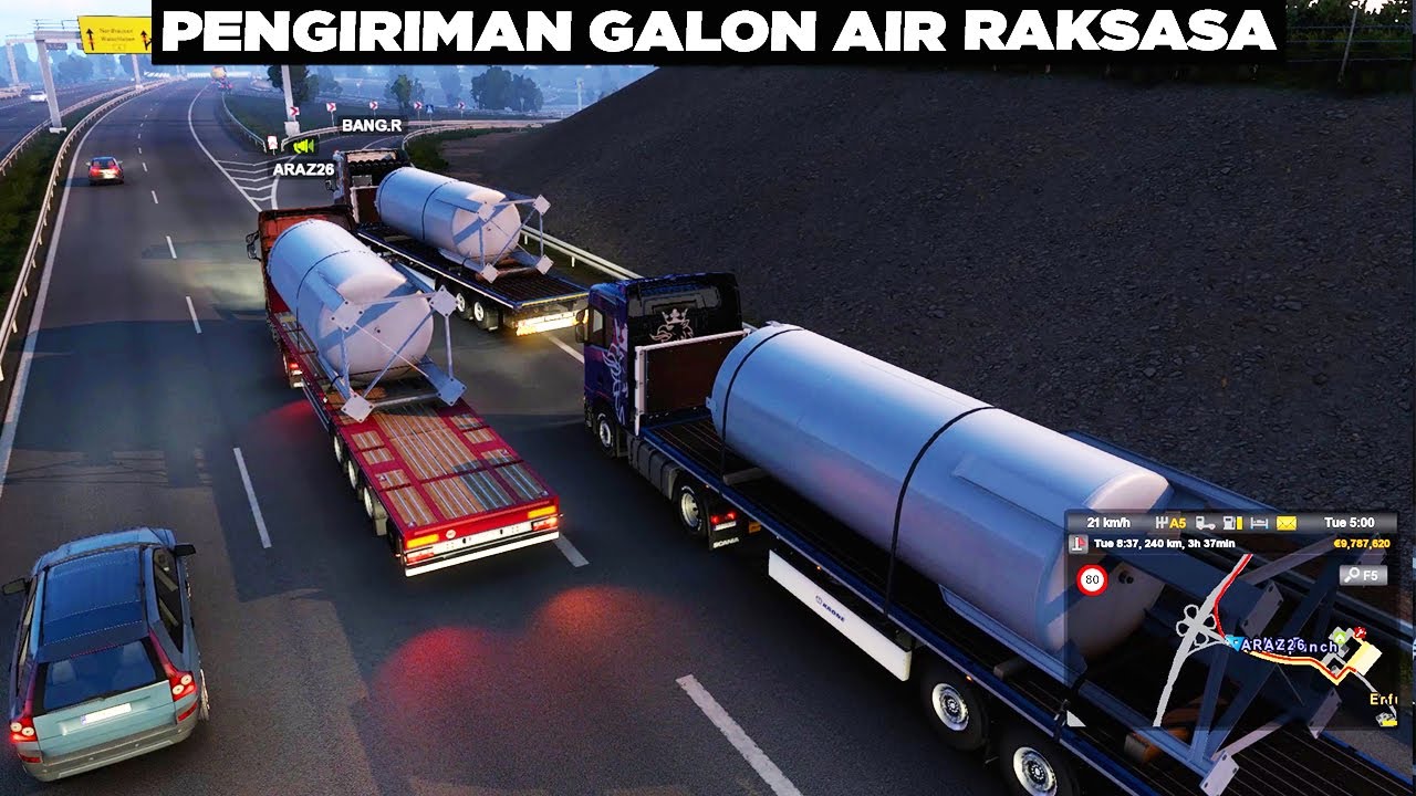 Kirim Paket Ramean Gini Berasa Penguasa Jalan ( ͡❛ ᴗ ͡❛)👌 | Euro Truck Simulator 2