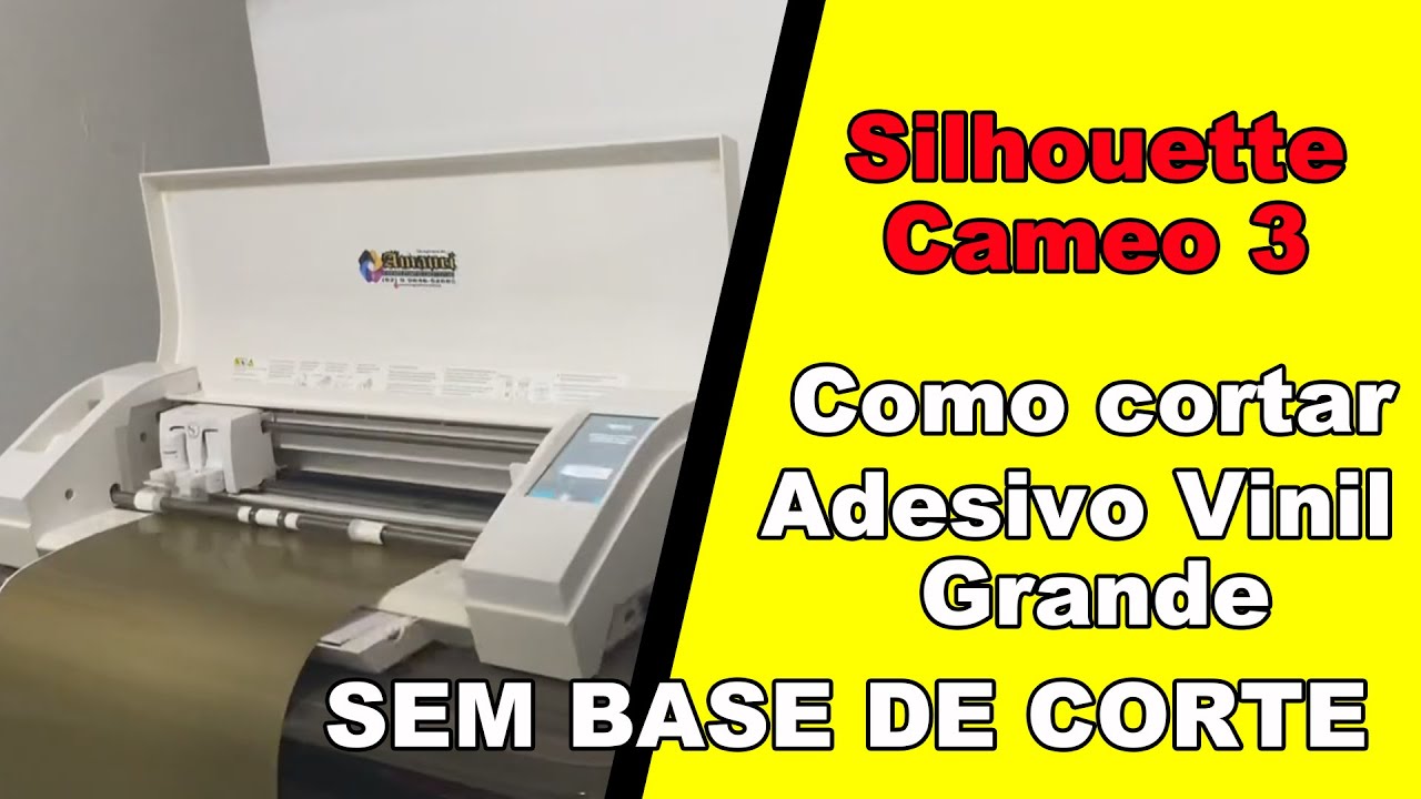 Como Cortar Adesivo Vinil na Silhouette sem Base, Adesivo de qualquer Tamanho