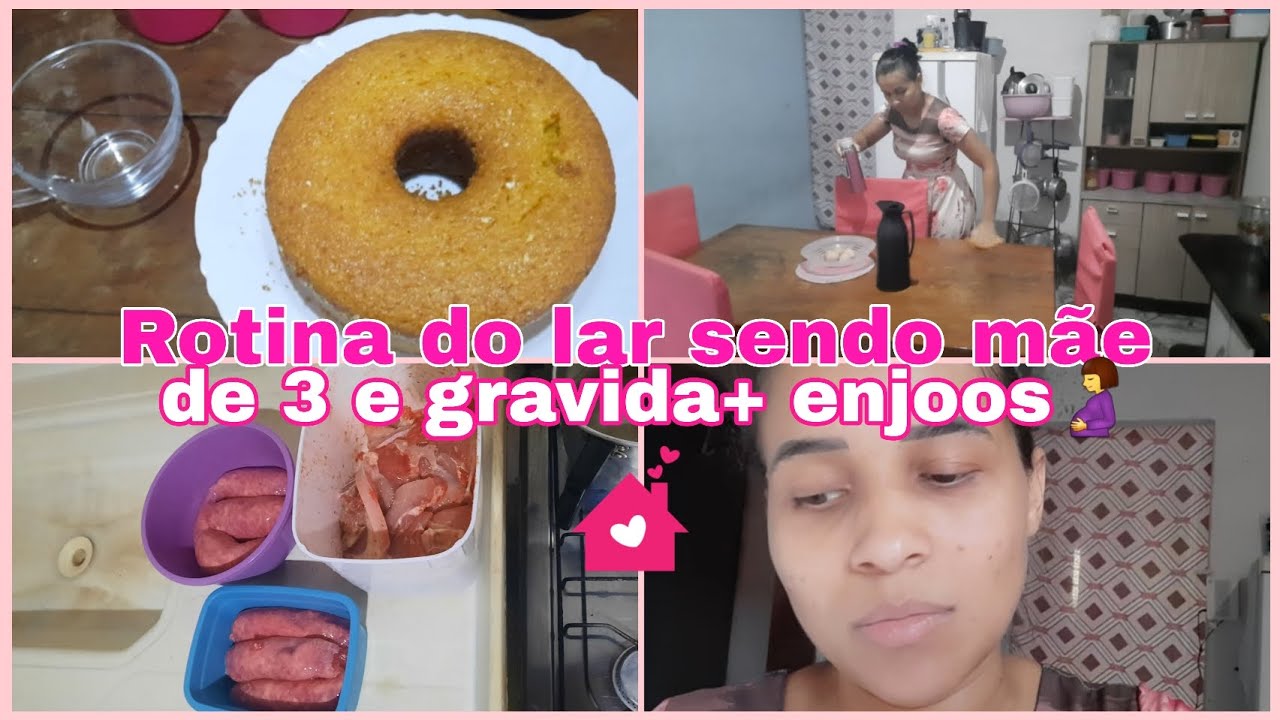 ROTINA REAL DO LAR SENDO MÃE DE 3 E GRÁVIDA| ORGANIZEI A COZINHA MESMO COM ENJOOS E FRAQUEZA🤰🏡