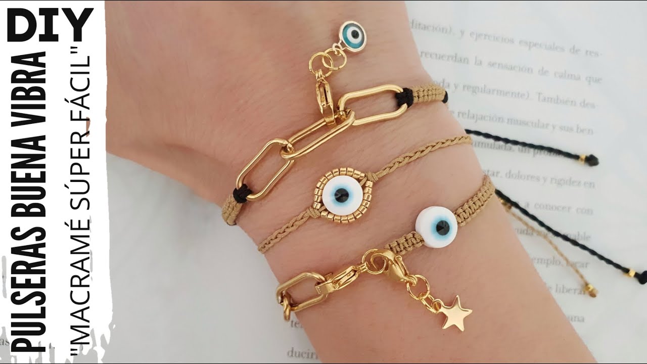 DIY PULSERAS BUENA VIBRA | COMO HACER PULSERAS FÁCIL Y RÁPIDO EN MACRAMÉ | FRIENDSHIP BRACELETS