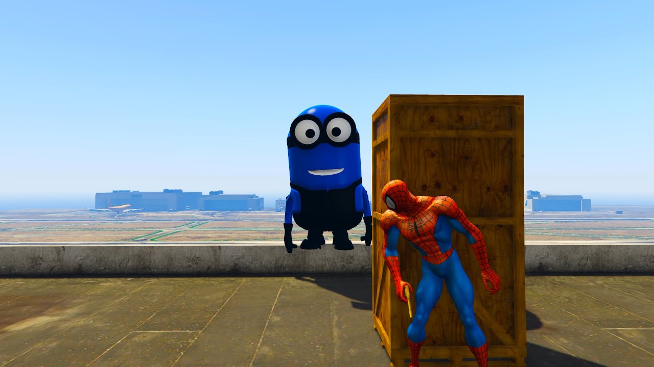 GTA 5 Spiderman vs White Minion | Epic Ragdoll Fails 7